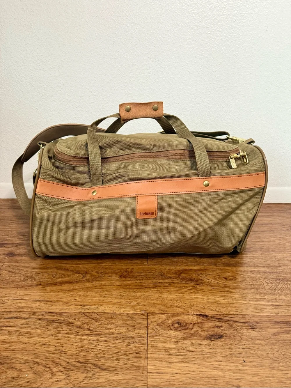 Hartmann Vintage Tan Ballistic Nylon Duffel/Weekender Bag